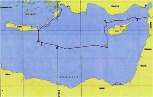 Turkey&#x27;s claimed economic zone in the eastern Mediterranean