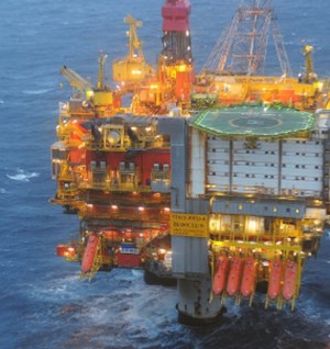 Statfjord oil production platform in the North Sea