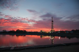 oil derrick in Marcellus shale basin