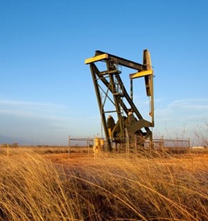 pumpjack in the Barnett shale formation