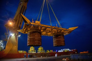 subsea tie back at Bauge oil field